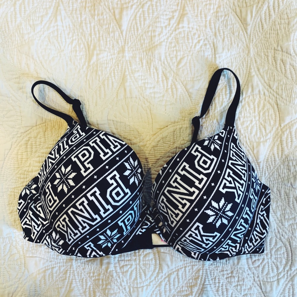 PINK Victoria’s Secret Logo Push Up Bra